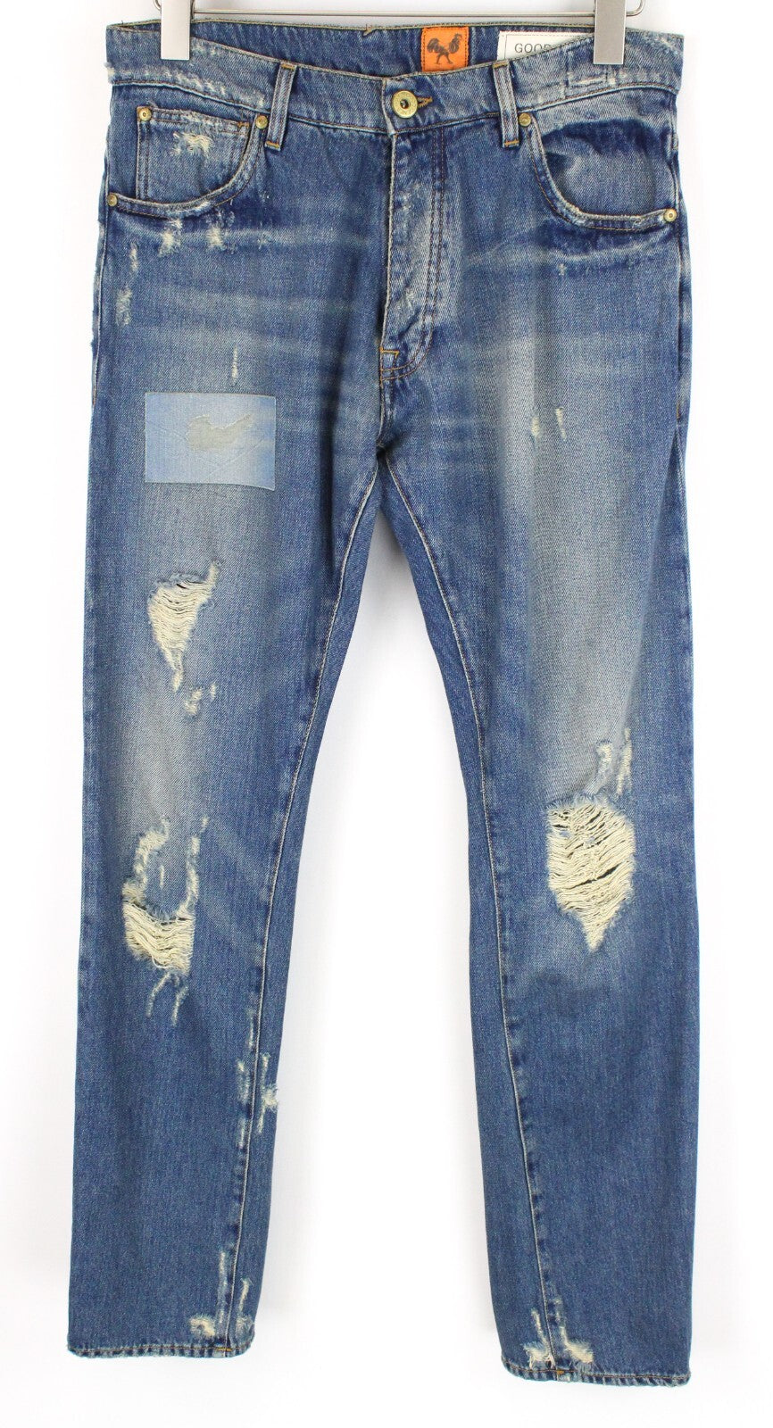 GOOD GENES Men Jeans W32/L34 Distressed Blue 16-Year Vintage Non-Stretch