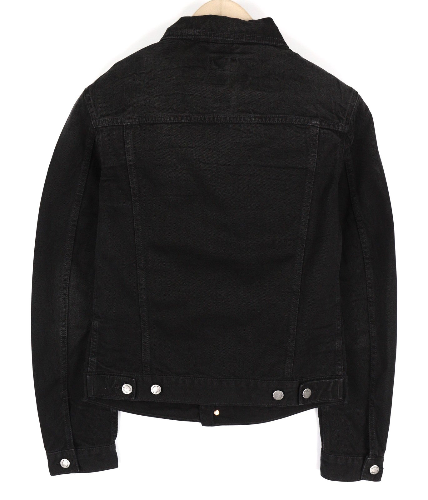 NUDIE JEANS Billy Men Jacket S Dark Shist Denim Button Spread Black Pockets