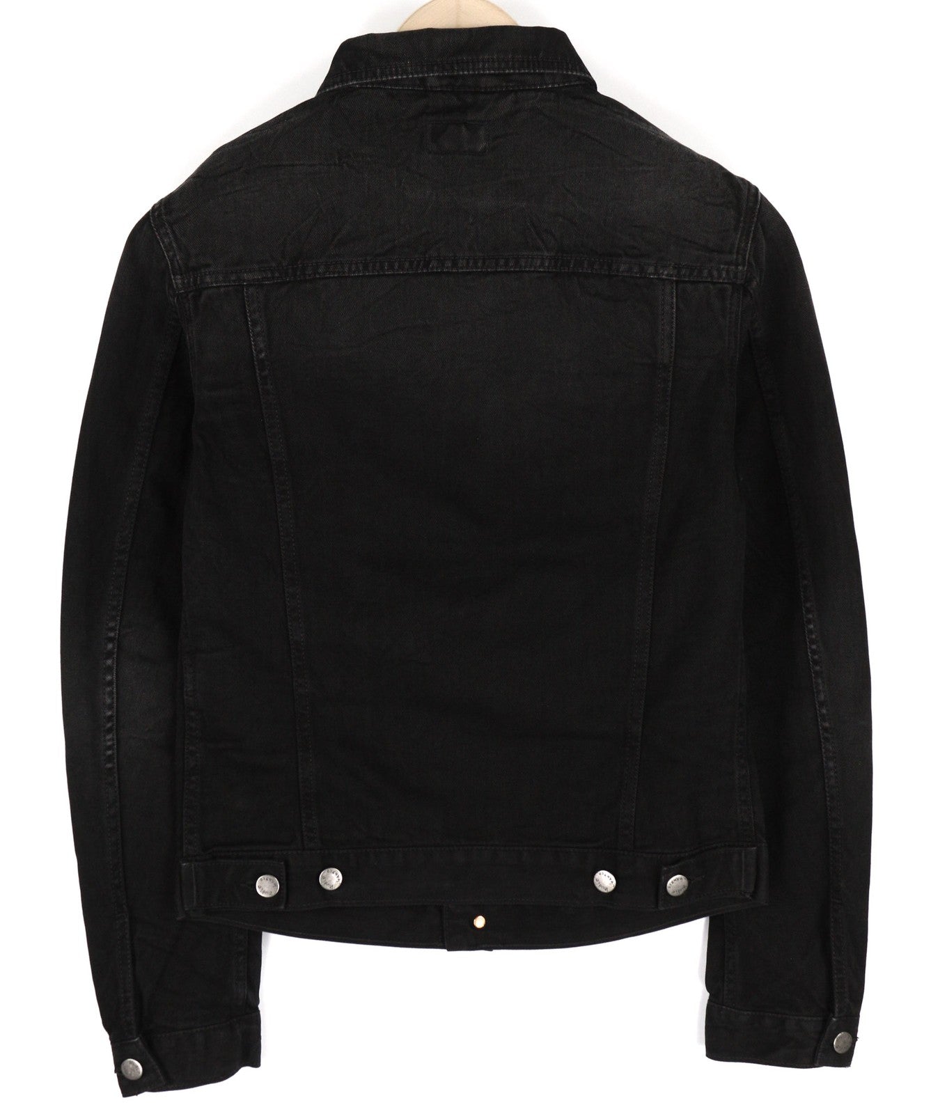 NUDIE JEANS Billy Men Jacket S Dark Shist Denim Buttoned Spread Black Pocket