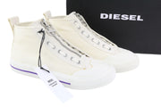DIESEL S-Astico Mzip W Women Sneakers EU39 White Lace Up Almond Toe RRP€180