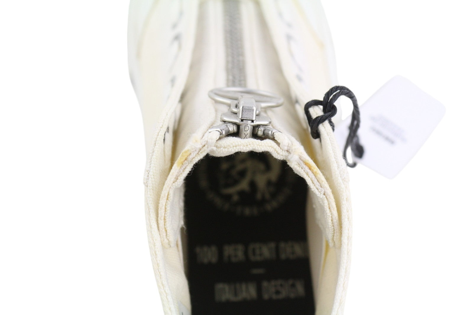 DIESEL S-Astico Mzip W Women Sneakers EU39 White Lace Up Almond Toe RRP€180