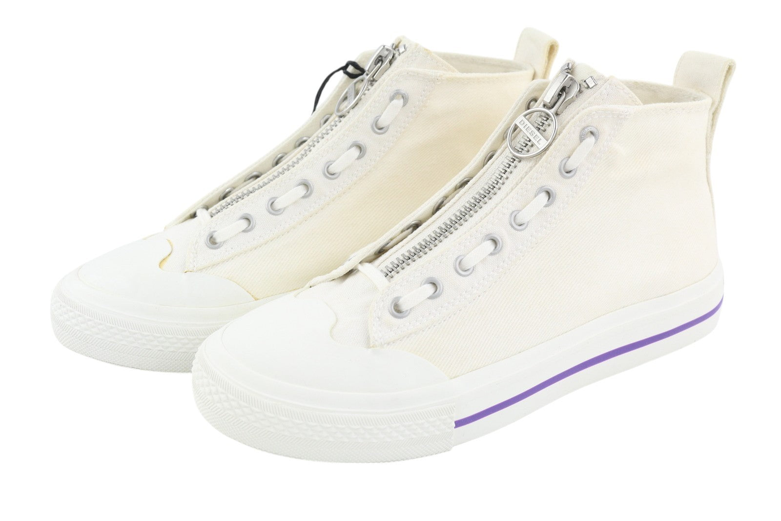 DIESEL S-Astico Mzip W Women Sneakers EU39 White Lace Up Almond Toe RRP€180