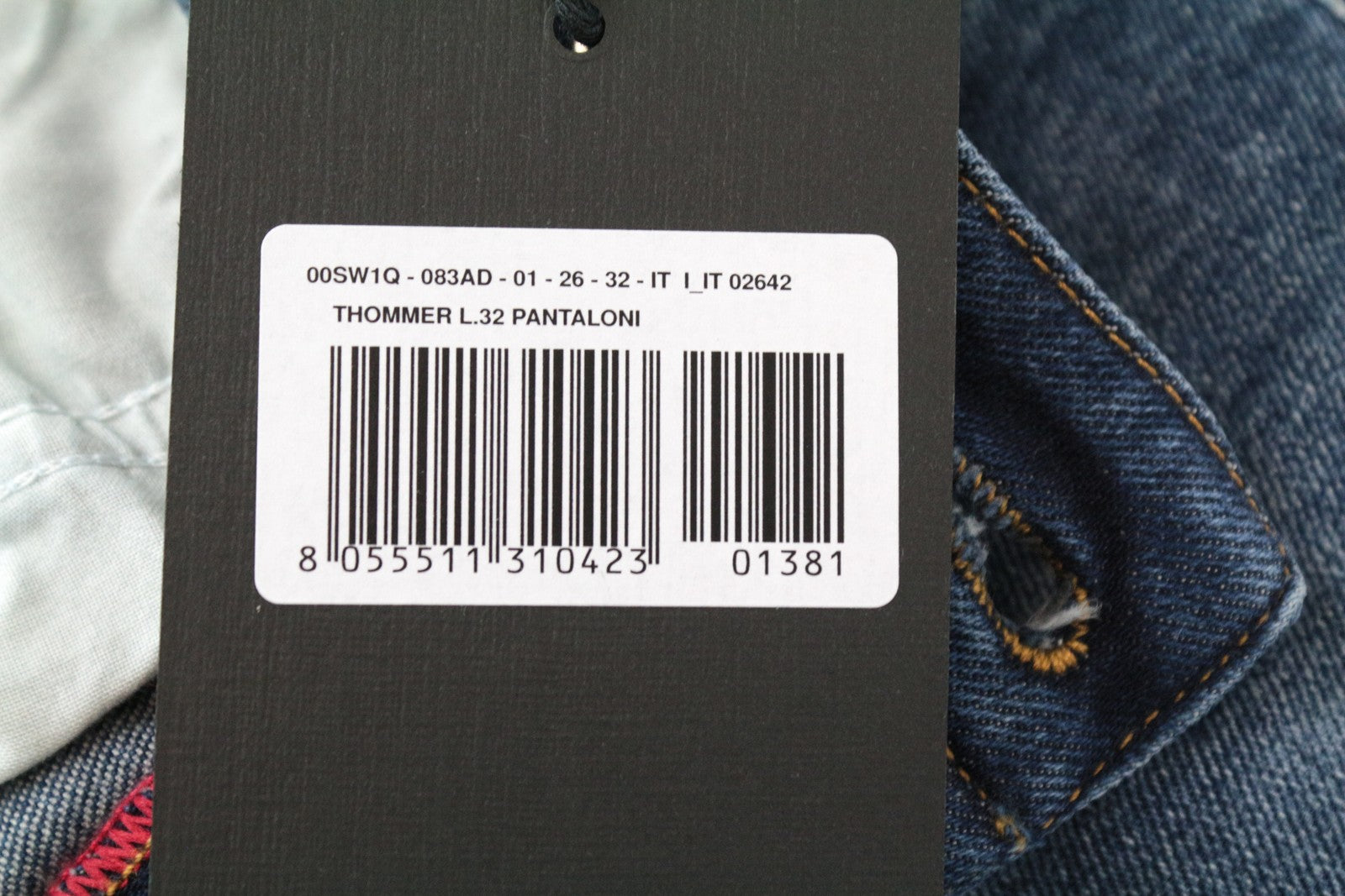 DIESEL Thommer 083AD W26/L32 Skinny Fit Men's Washed Blue Cotton Stretch Jeans