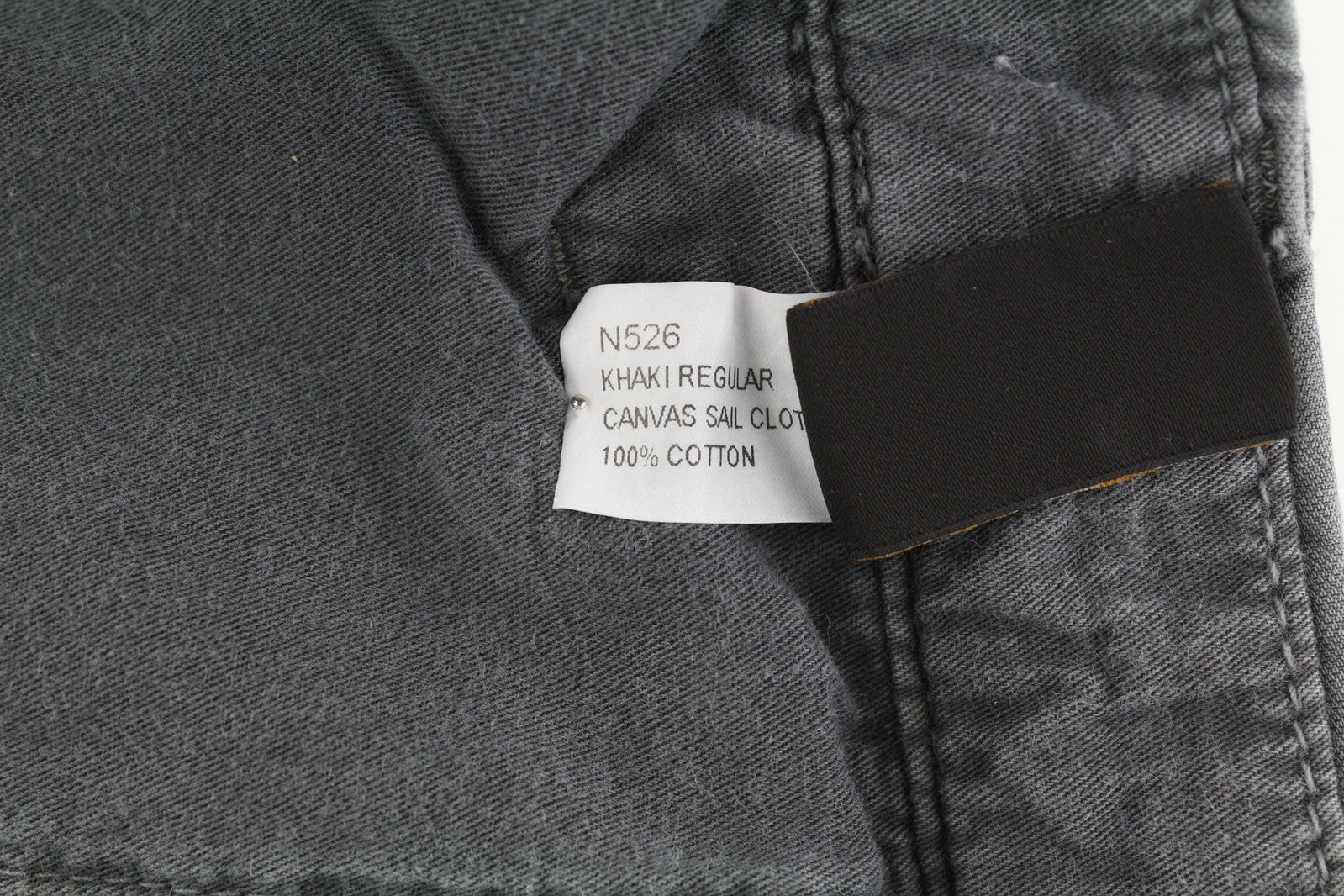 NUDIE JEANS Khaki Regular Men Trousers W30/L34 Canvas Sail Cloth Buttoned Grey