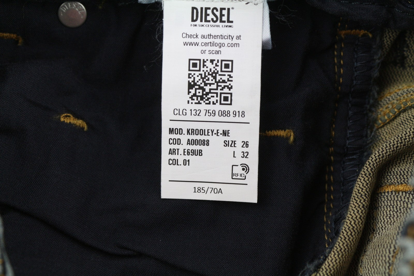 DIESEL Krooley Jogg E69UB Men Jeans W26/L32 Stretchy Tapered Washed Blue RRP€295