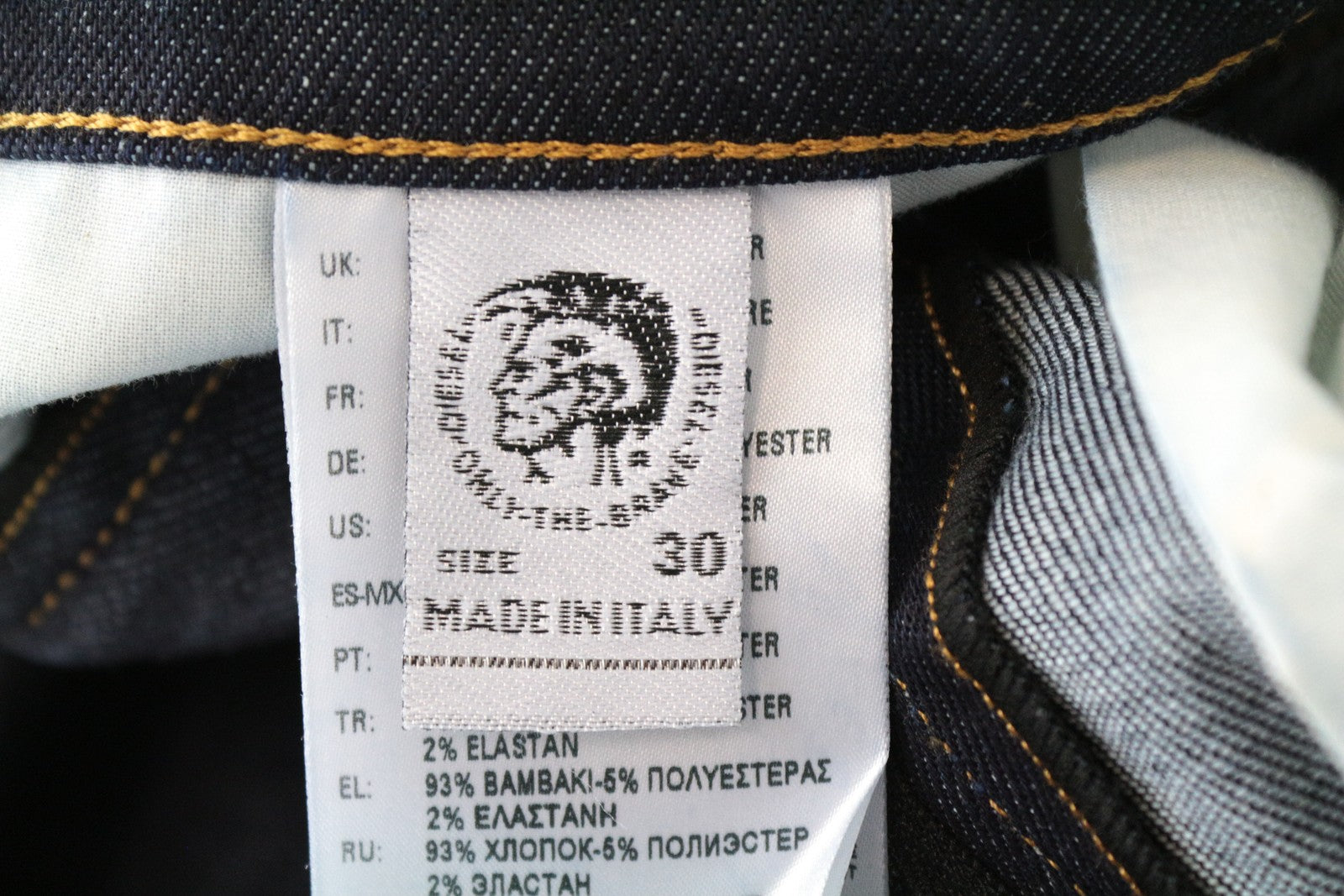 DIESEL D-Strukt 082AC W30/L32 Men's Jeans Taper Fit Dark Blue Cotton Stretch