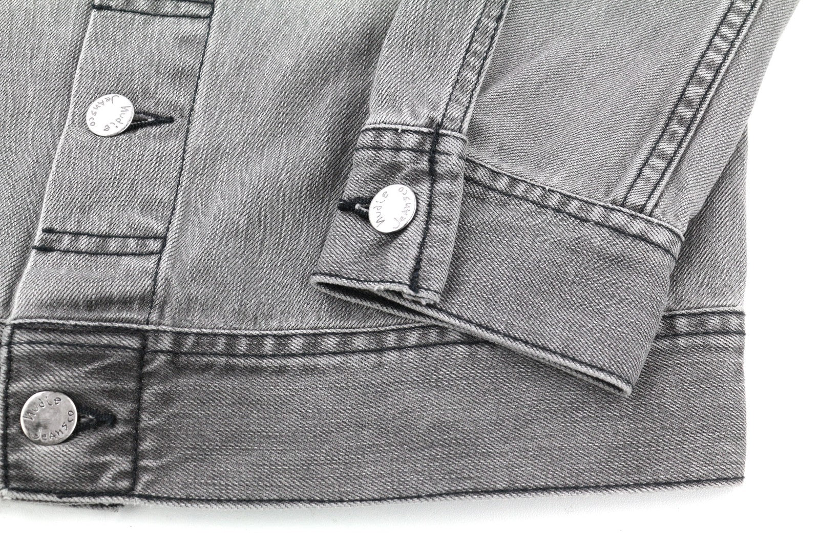 NUDIE JEANS Conny Men Jacket XS Organic Fog Denim Washed Grey Buttoned Spread