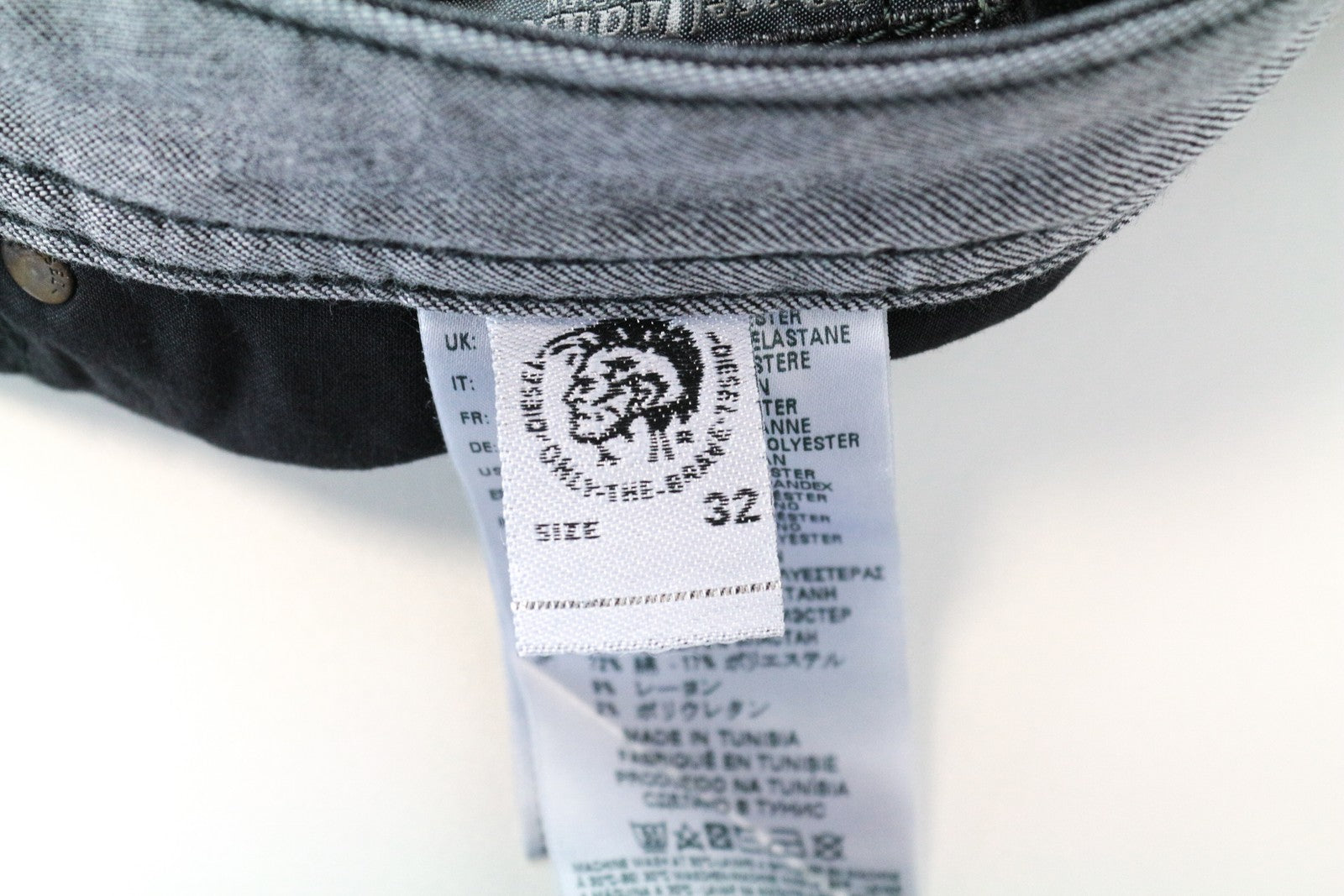 DIESEL Thommer 0687J Slim Grey W32/L30 Skinny Jeans Men's Cotton Stretch Denim