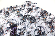 STATE OF ART Men Shirt S Floral Low Stretch Cotton Patterned Blended Casual
