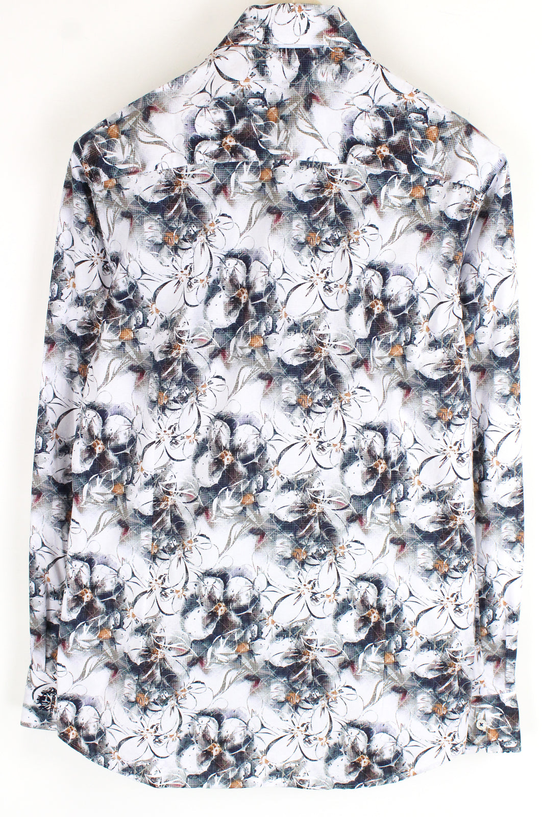 STATE OF ART Men Shirt S Floral Low Stretch Cotton Patterned Blended Casual