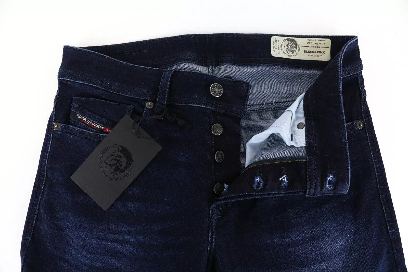 DIESEL Sleenker-X 083AG Men's Jeans W29/L32 Slim Washed Cotton Stretch Blue