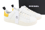 DIESEL S-Clever Low Lace Men Sneakers EU45 Leather White Almond Toe RRP€140