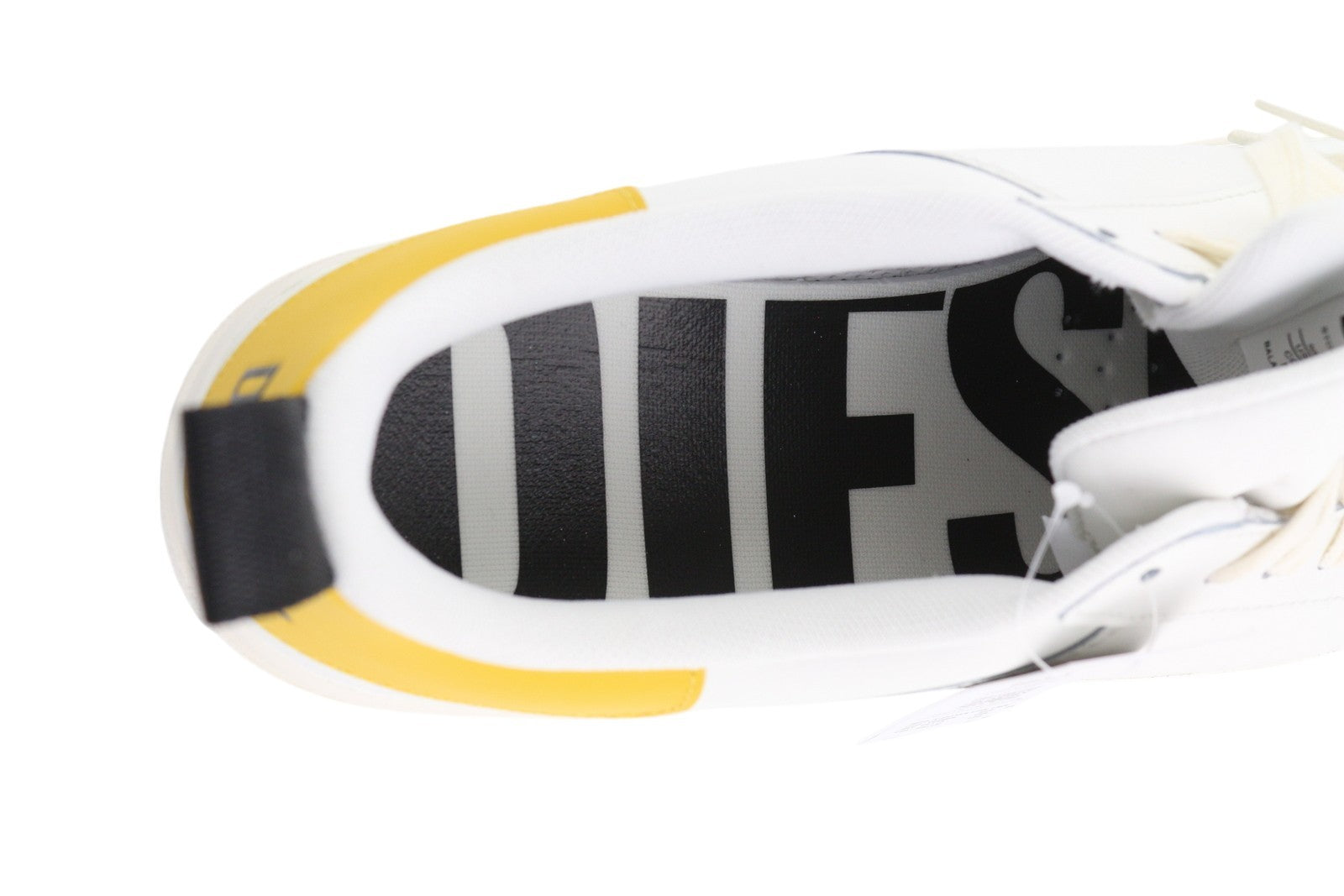 DIESEL S-Clever Low Lace Men Sneakers EU45 Leather White Almond Toe RRP€140