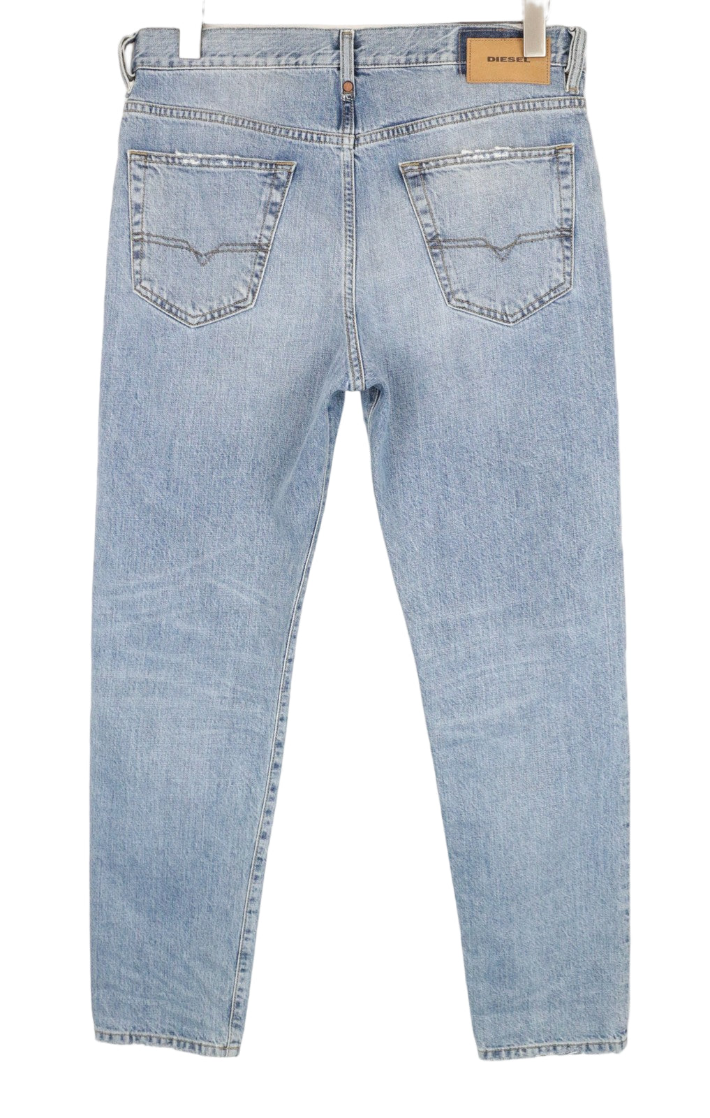 DIESEL Mharky 080AF Distressed Wash W33/L32 Blue Cotton Skinny Fit Men's Jeans