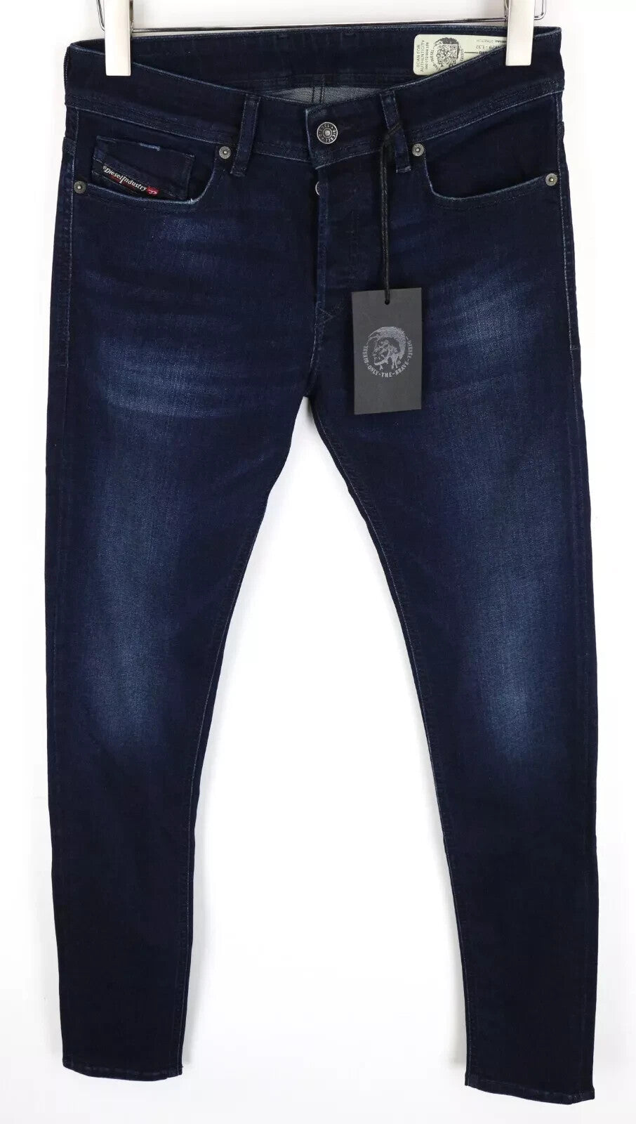 DIESEL Sleenker-X 083AG vyriški džinsai W29/L32 Slim Skinny medvilniniai tamprūs mėlyni