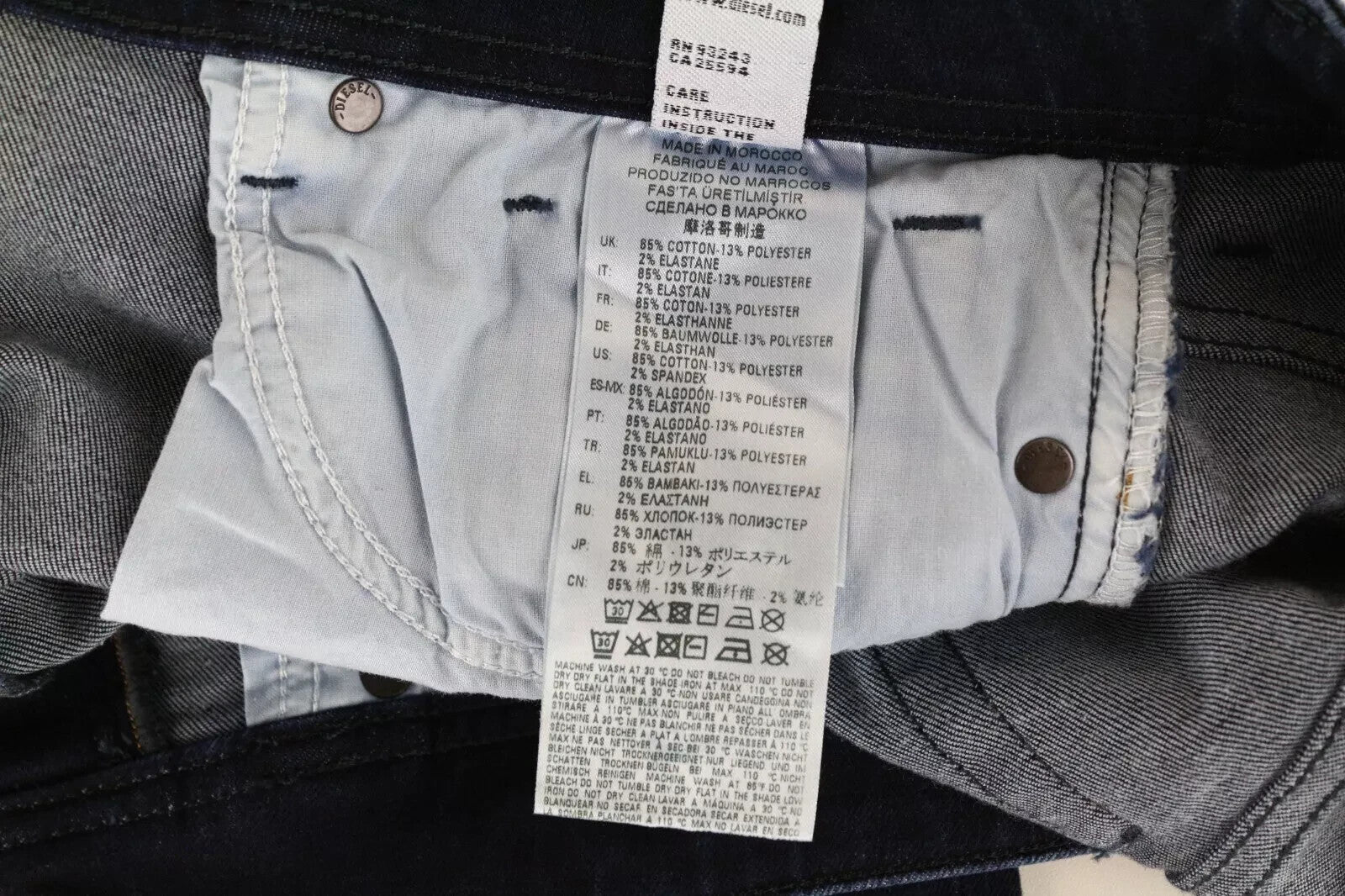 DIESEL Sleenker-X 083AG vyriški džinsai W29/L32 Slim Skinny medvilniniai tamprūs mėlyni