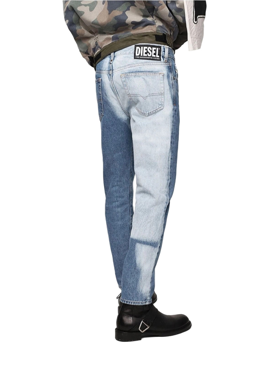 DIESEL Mharky 0077V W28/L32 Skinny Men's Jeans Bleach Blue Cotton Pure Fit