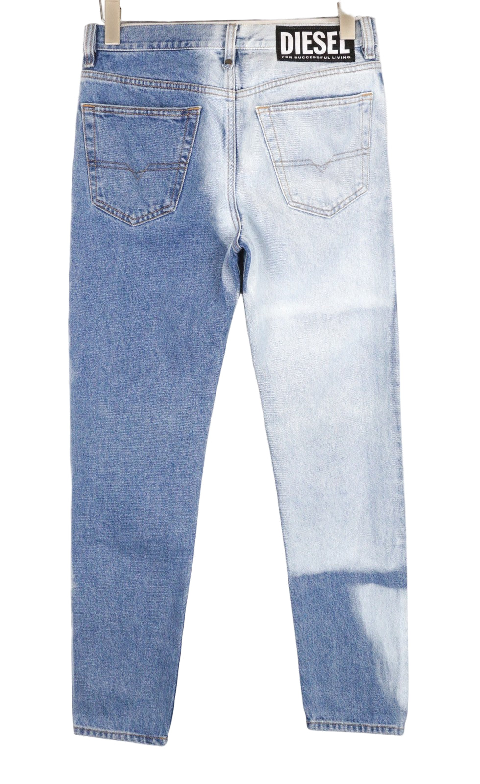 DIESEL Mharky 0077V W28/L32 Skinny Men's Jeans Bleach Blue Cotton Pure Fit