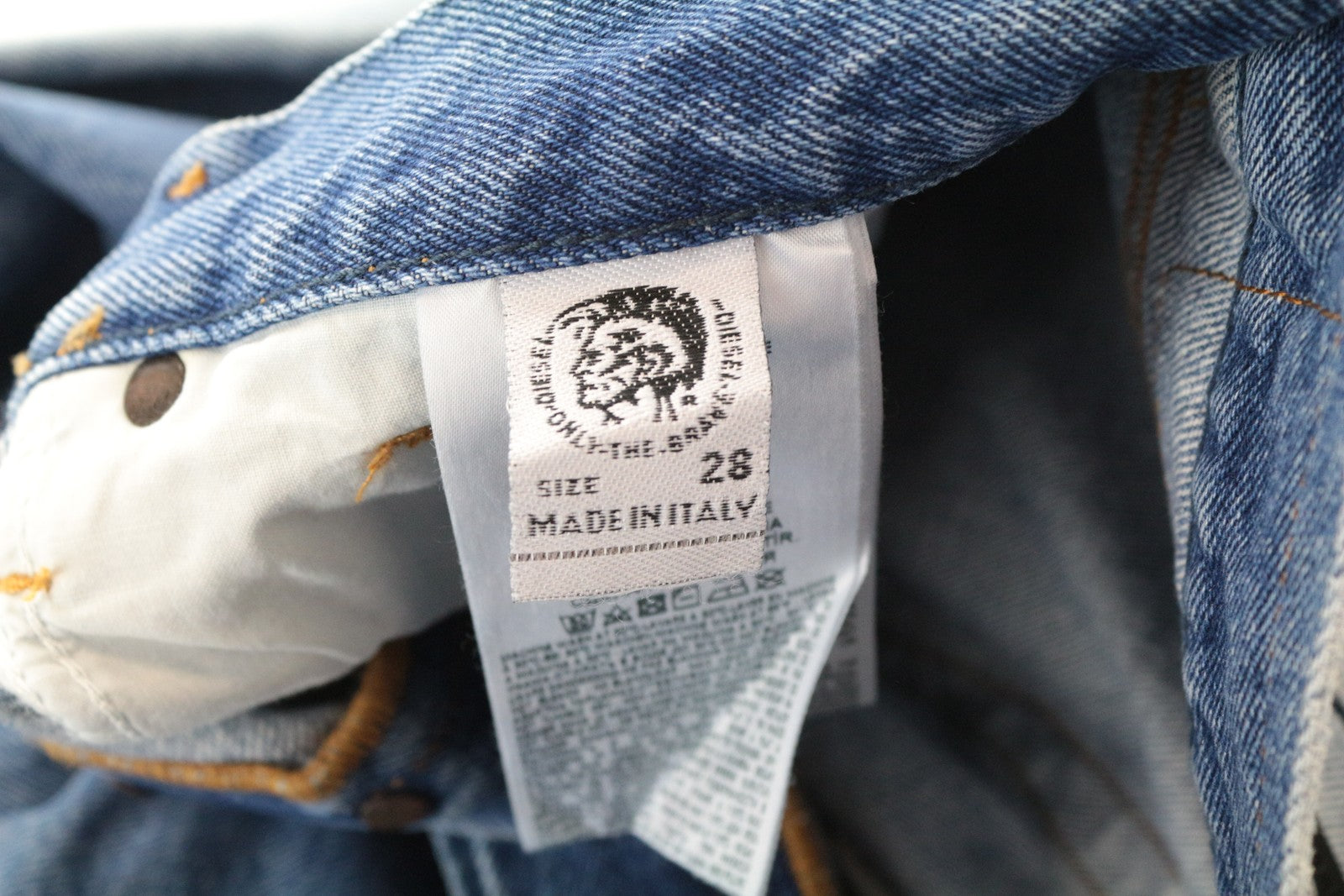 DIESEL Mharky 0077V W28/L32 Skinny Men's Jeans Bleach Blue Cotton Pure Fit