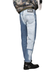 DIESEL Mharky 0077V W29/L32 Bleached Blue Jeans Slim Cotton 5-Pocket for Men's