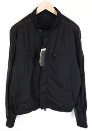 RICHMOND Men's Jacket 58 Black Lightweight Long Sleeved Logo Zipped Casual