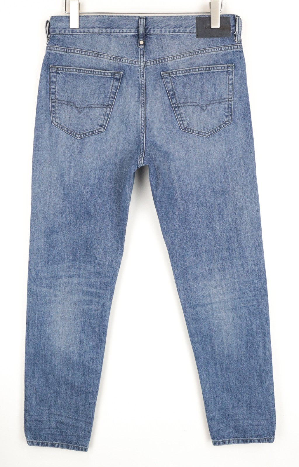 DIESEL Mharky 084UJ W33/L34 Blue Washed Cotton Denim Jeans Men's Skinny Fit