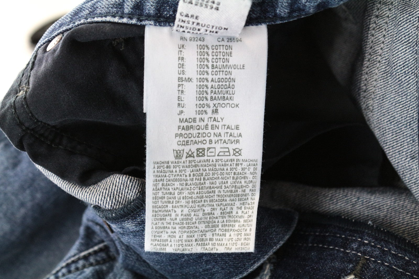 DIESEL Mharky 084UJ W33/L34 Blue Washed Cotton Denim Jeans Men's Skinny Fit