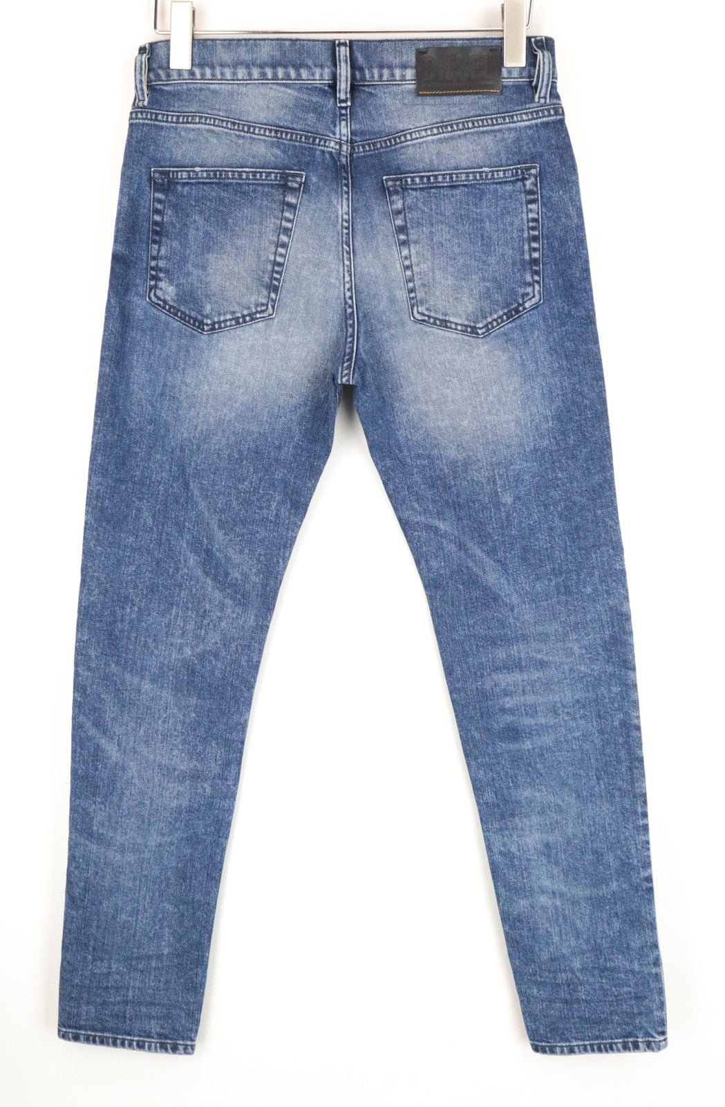 DIESEL D-Strukt 081AQ W29/L30 Washed Stretch Blue Cotton Jeans Men's Tapered Fit