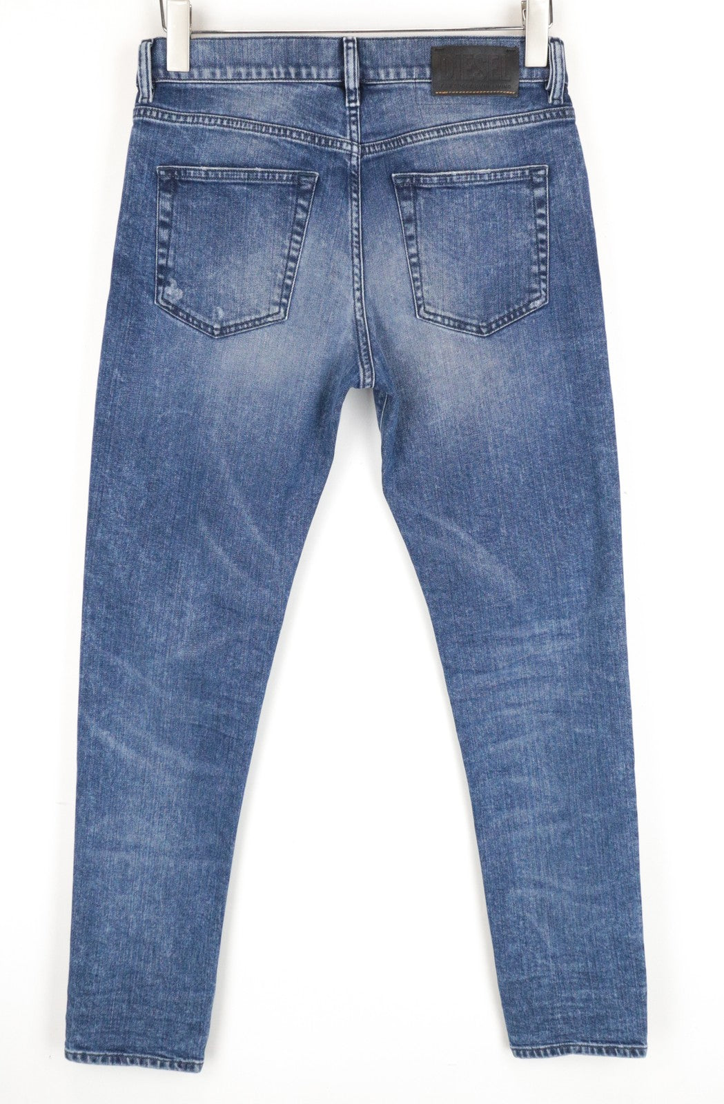 DIESEL D-Strukt 081AQ Ripped Blue Wash W29/L32 Taper Jeans Stretch Cotton Men's