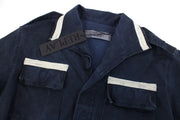 REPLAY Worker-Style Women Jacket M Dark Blue Short Overshirt Patched Pockets