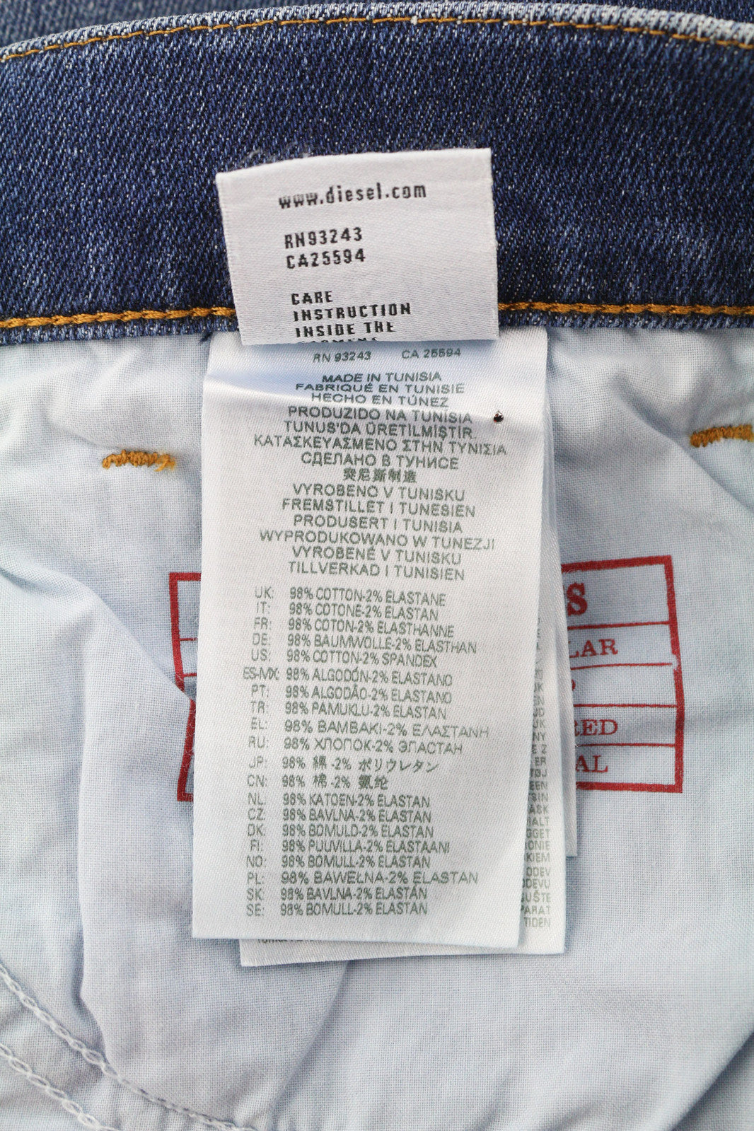 DIESEL 2005 D-Fining 09E07 Men Jeans W30/L30 Regular Fit Tapered Leg Distress