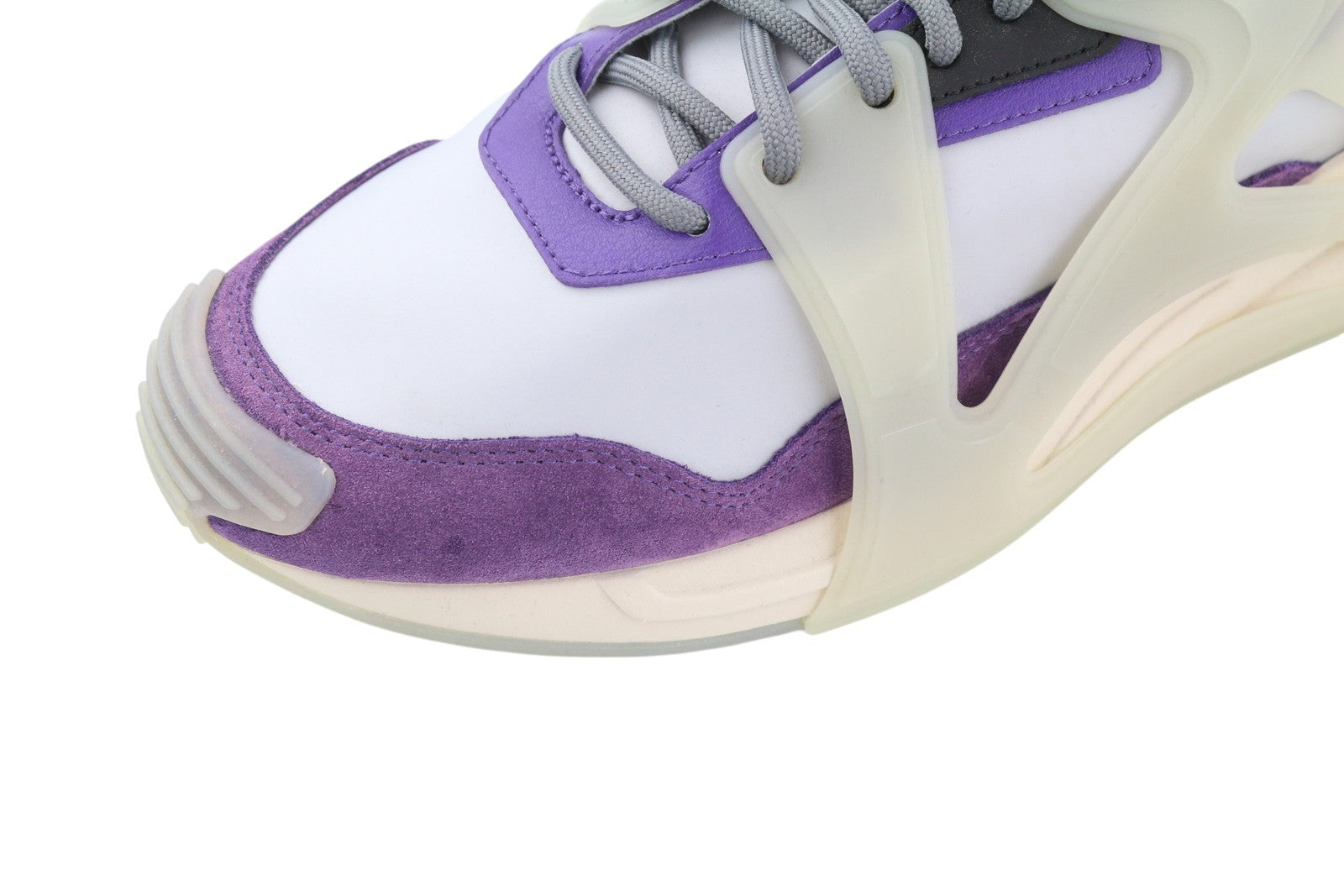 DIESEL S-Serendipity Mask Men Sneakers EU42.5 Grey Laced Almond Toe RRP€200