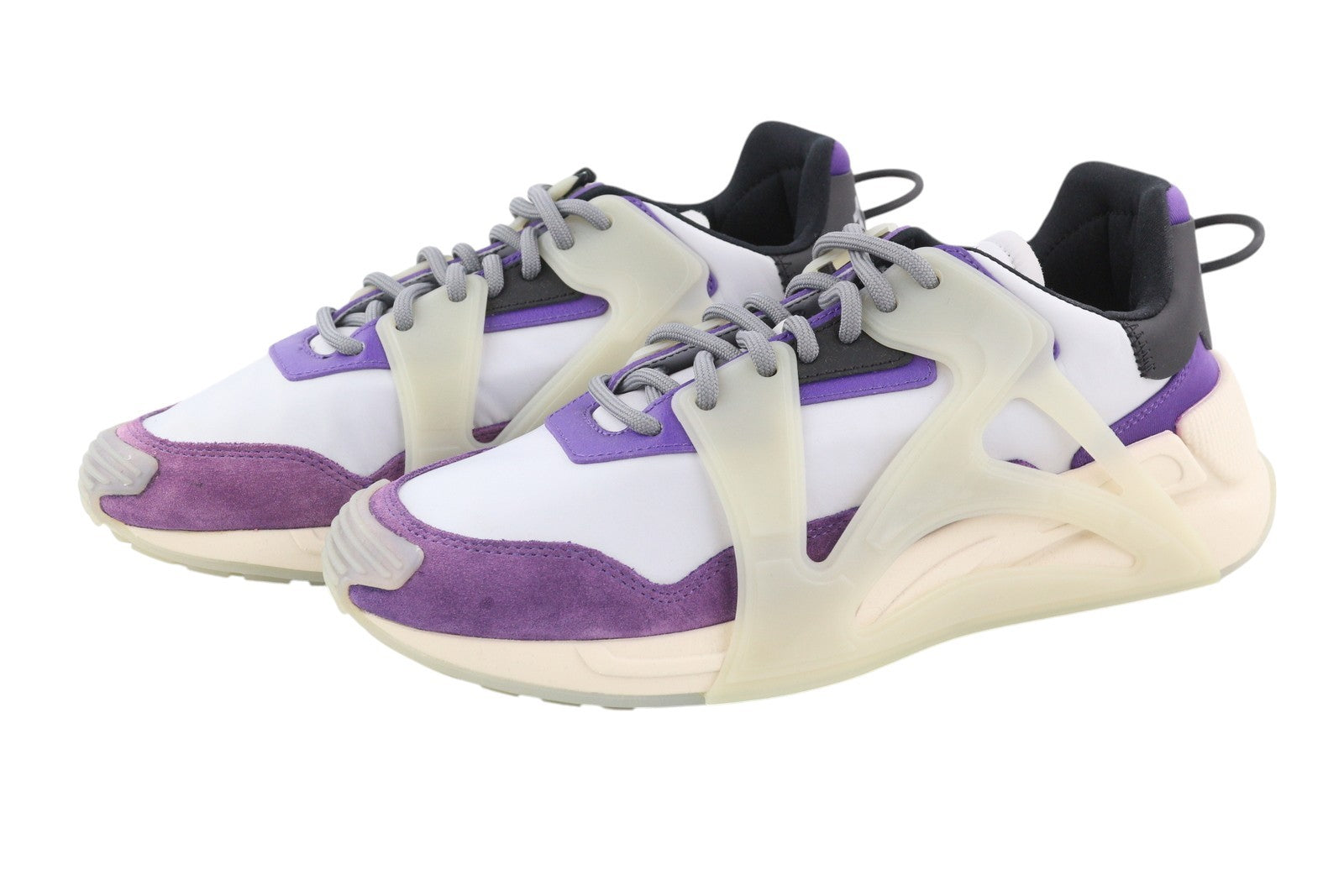 DIESEL S-Serendipity Mask Men Sneakers EU42.5 Grey Laced Almond Toe RRP€200