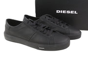 DIESEL S-Mydori LC Men Sneakers EU45 Leather Black Almond Toe RRP€200