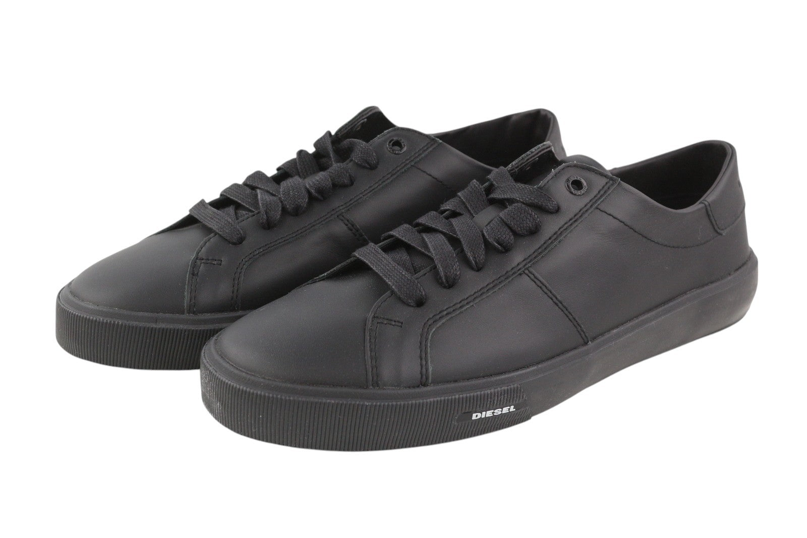 DIESEL S-Mydori LC Men Sneakers EU45 Leather Black Almond Toe RRP€200