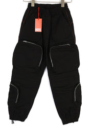 DIESEL P-Mirta-NL Women Trousers 2XS Black Cargo Patch Pockets RRP€300