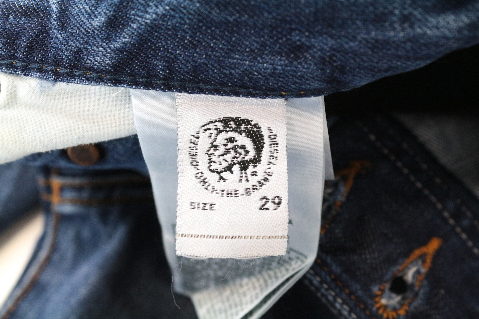 DIESEL Mharky-B 085AG W29/L32 Blue Cotton Wash Skinny Men's Jeans Plain Style