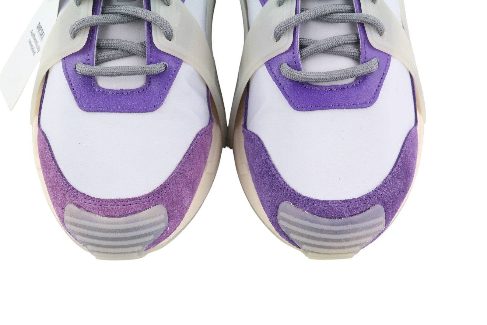 DIESEL S-Serendipity Mask Men Sneakers EU44.5 Grey Lace Up Almond Toe RRP€200