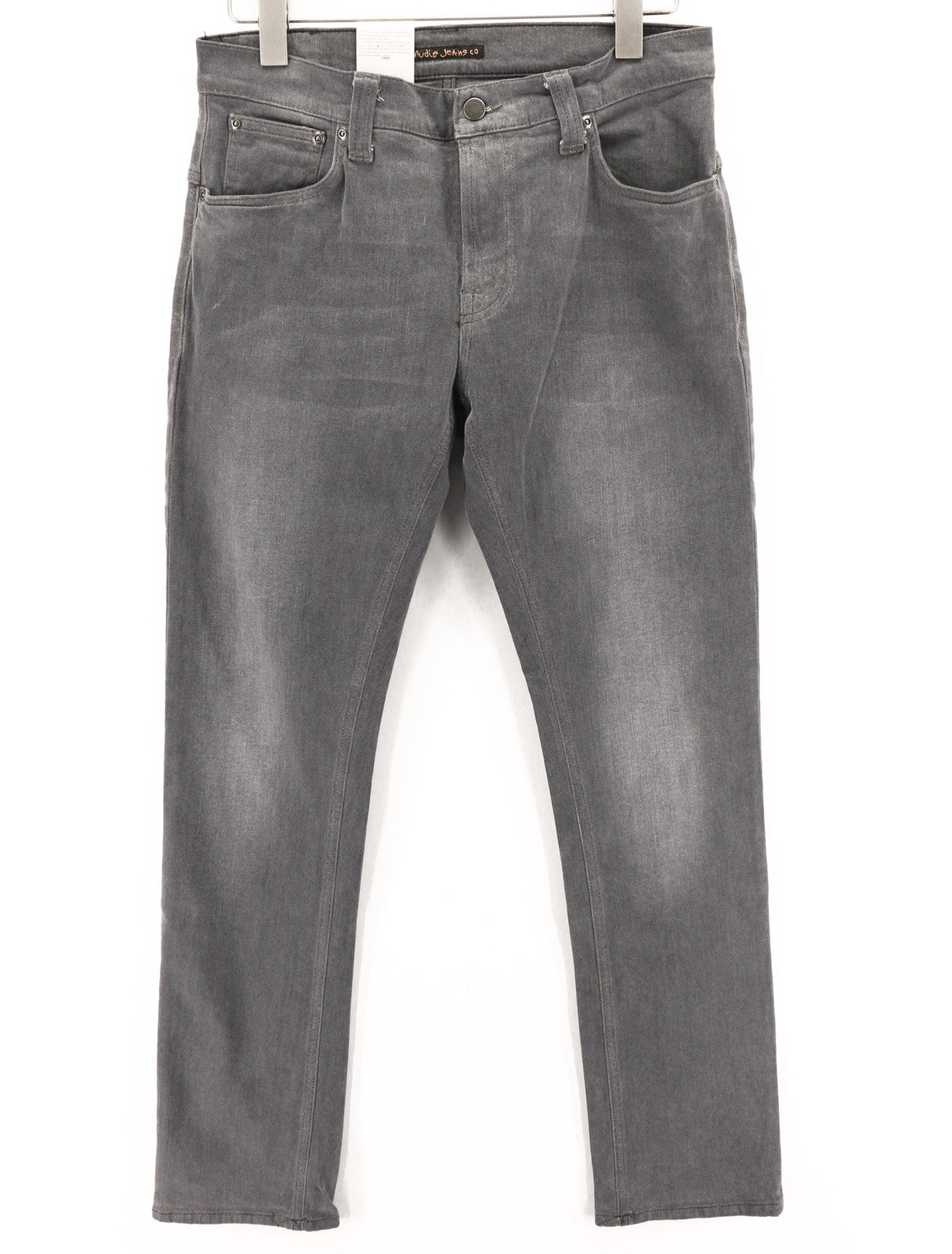 NUDIE JEANS Thin Finn Men Jeans W31/L32 Slim Fit Grey Washed Casual Stretch