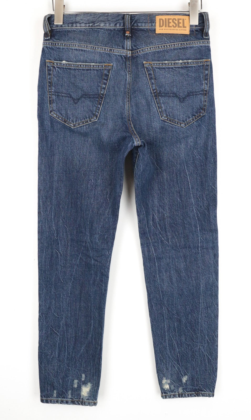 DIESEL Mharky 080AG W29/L30 Blue Washed Cotton Jeans Men's Skinny Pure Fit