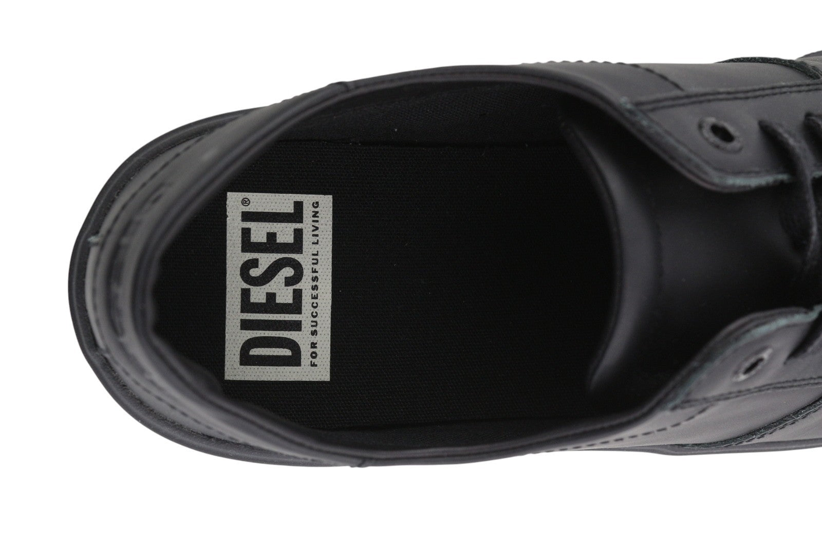 DIESEL S-Mydori LC Men Sneakers EU44 Leather Black Almond Toe RRP€200