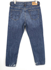 DIESEL Mharky 080AG W34/L32 Button Fly Jeans Slim Blue Cotton Skinny for Men's