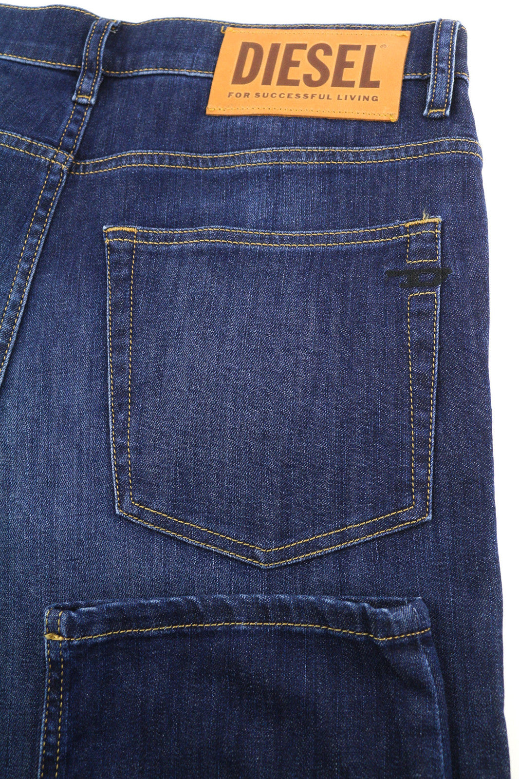 DIESEL D-Fining 009ZU Men Jeans W32/L32 Tapered Fit Stretch Washed Denim Blue