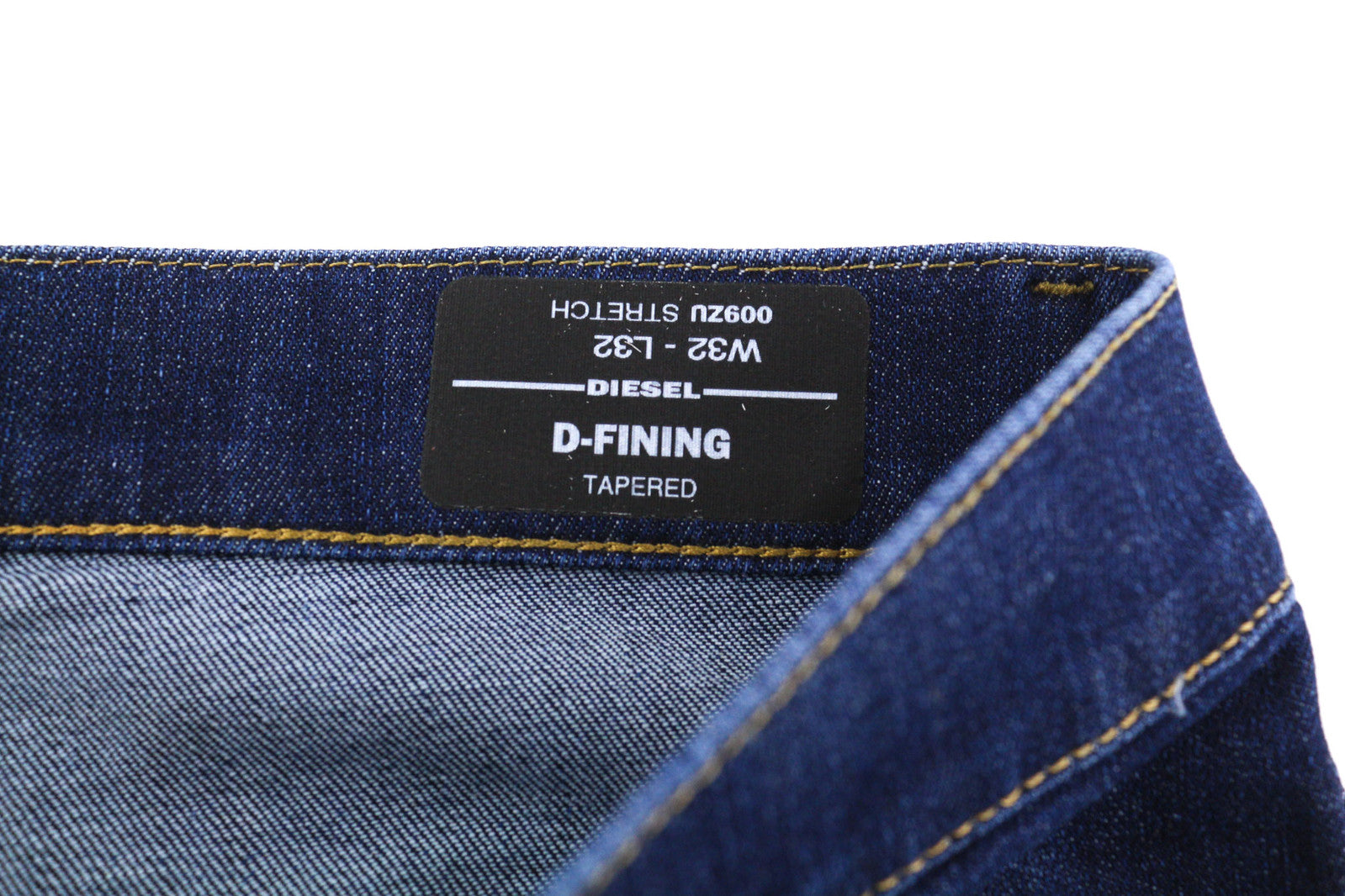 DIESEL D-Fining 009ZU Men Jeans W32/L32 Tapered Fit Stretch Washed Denim Blue