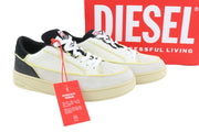 DIESEL S-Sinna Low Men Sneakers EU41 White Leather Low Top Lace Up RRP€160
