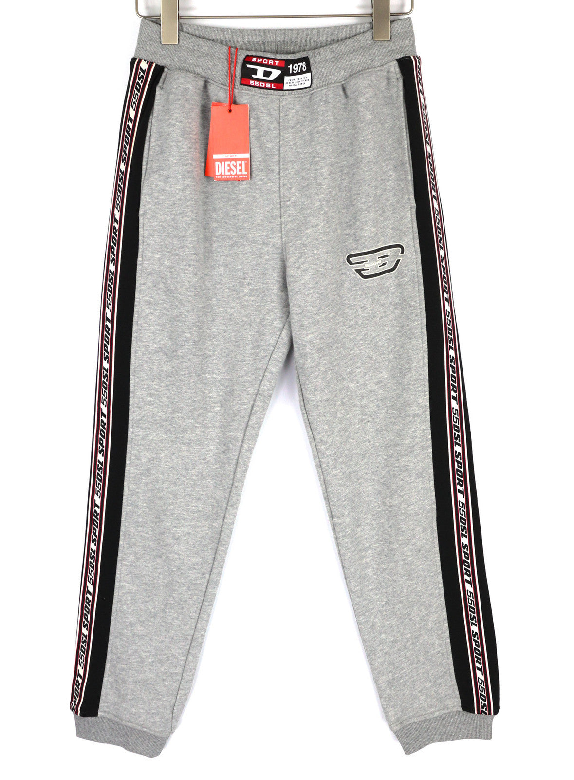 DIESEL AMSB-Bounss-HT02 Men Trousers M Grey Melange Sweat Pockets RRP€125