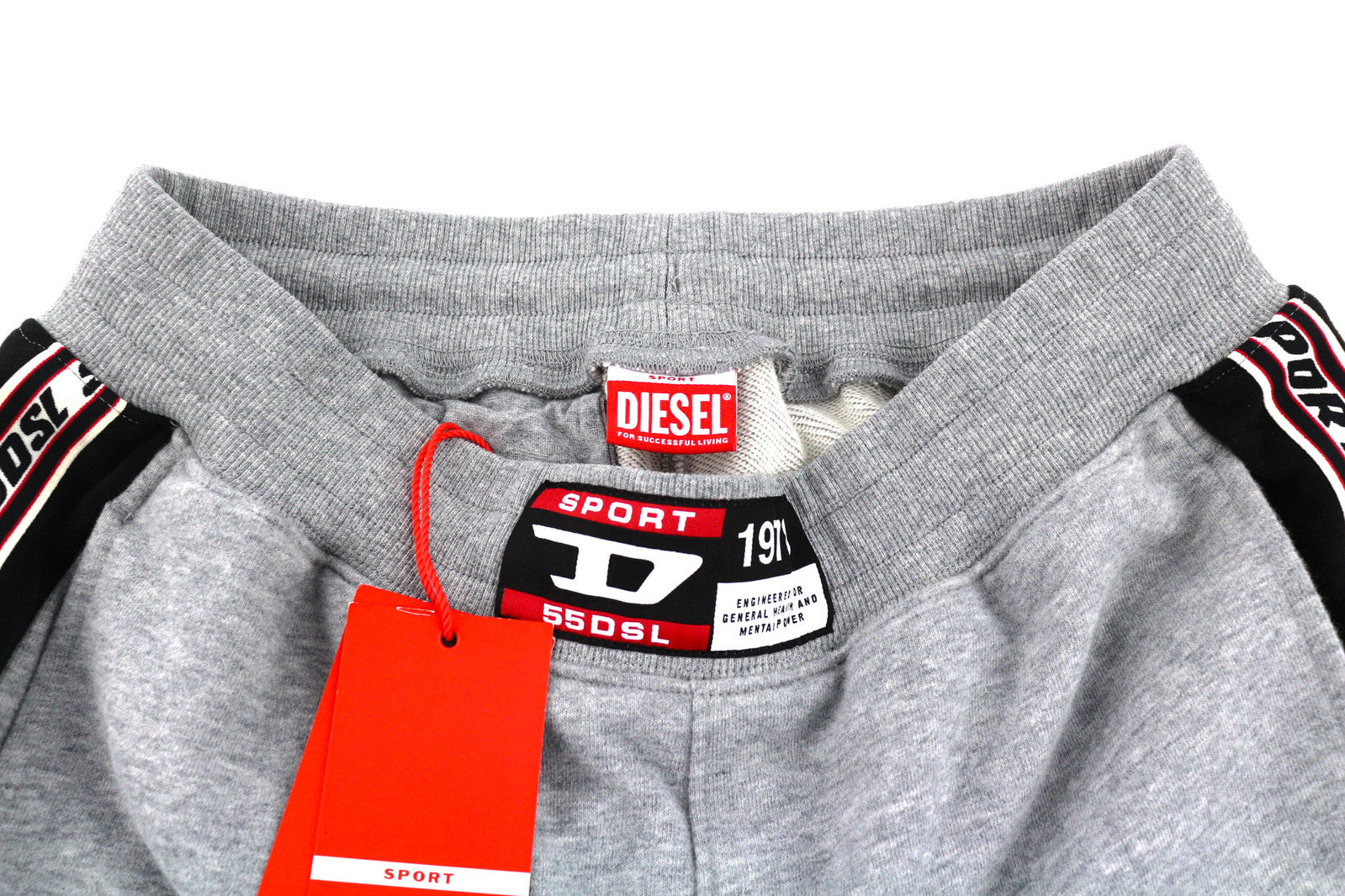 DIESEL AMSB-Bounss-HT02 Men Trousers M Grey Melange Sweat Pockets RRP€125