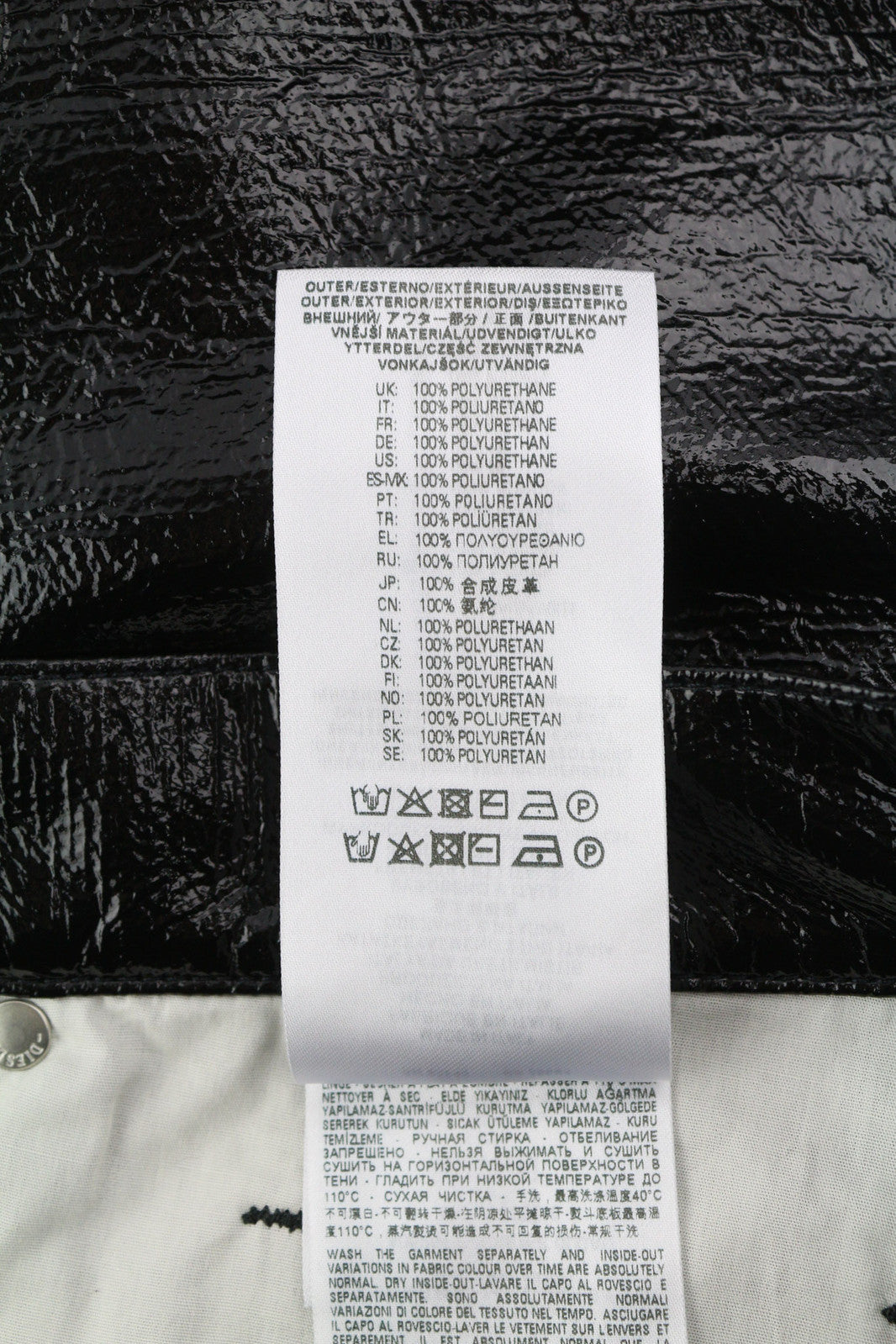 DIESEL P-Viker-Z 0LCAU Men Trousers W30 Black Slim Fit Coated Shiny Look RRP€225