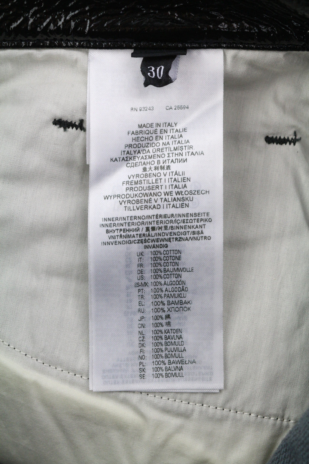 DIESEL P-Viker-Z 0LCAU Men Trousers W30 Black Slim Fit Coated Shiny Look RRP€225