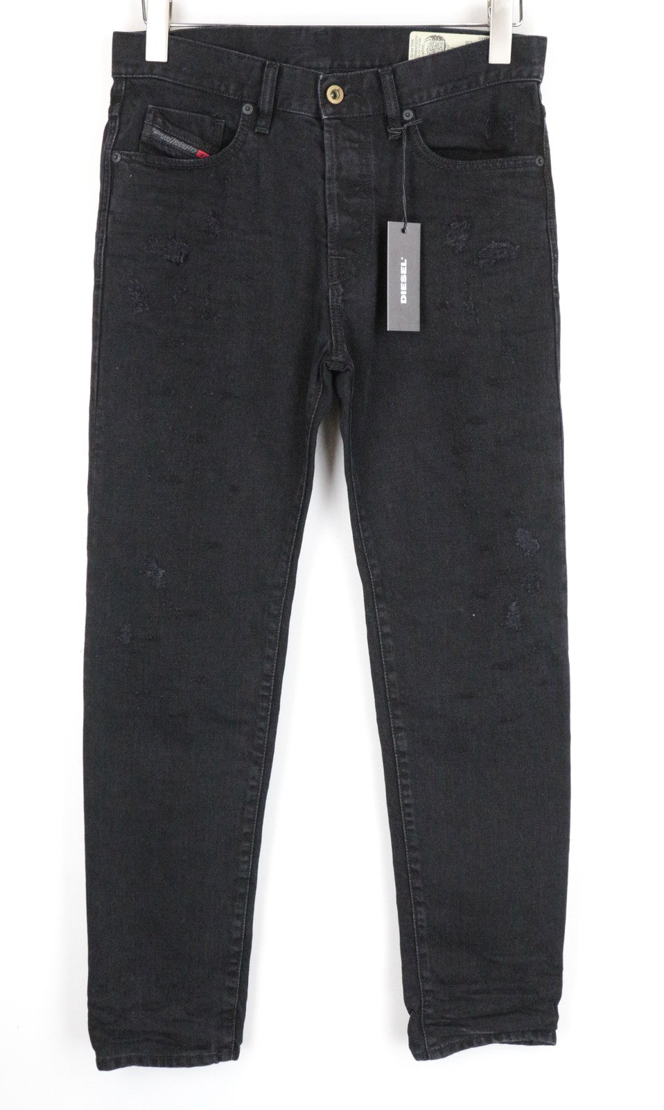 DIESEL Mharky 088AD Black Distressed Cotton Jeans W28/L32 Men's Skinny Fit